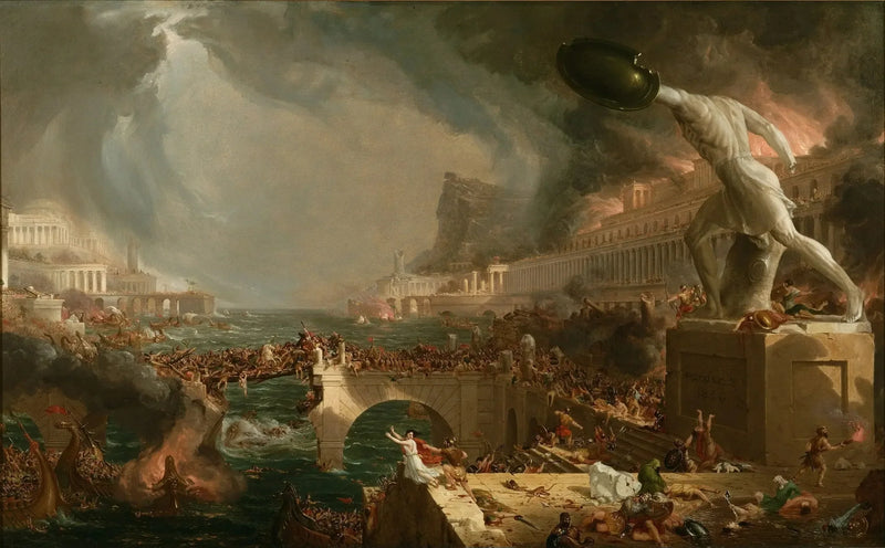 Empireets Kursus: ødelæggelse - Thomas Cole