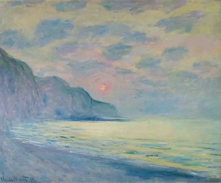 Solklosteret, det tågede vejr, Pourville - Claude Monet
