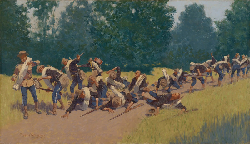 Krigenes skrig af granatsplinter ved San Juan Hill - Frederic Remington