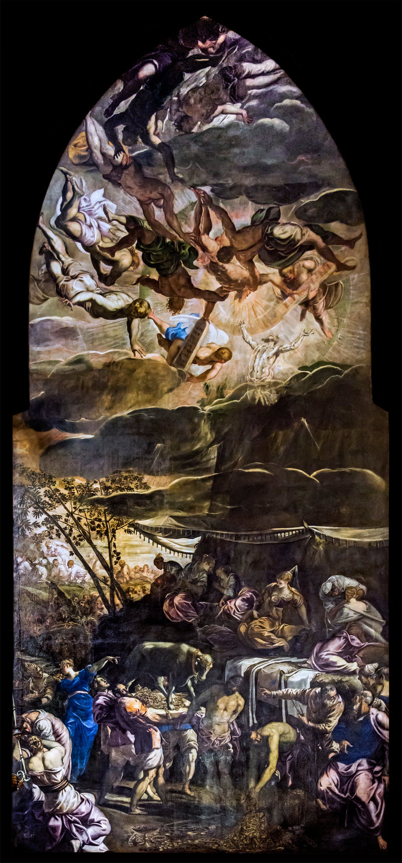 Tilbedelsen af den gyldne kalv - Jacopo Tintoretto