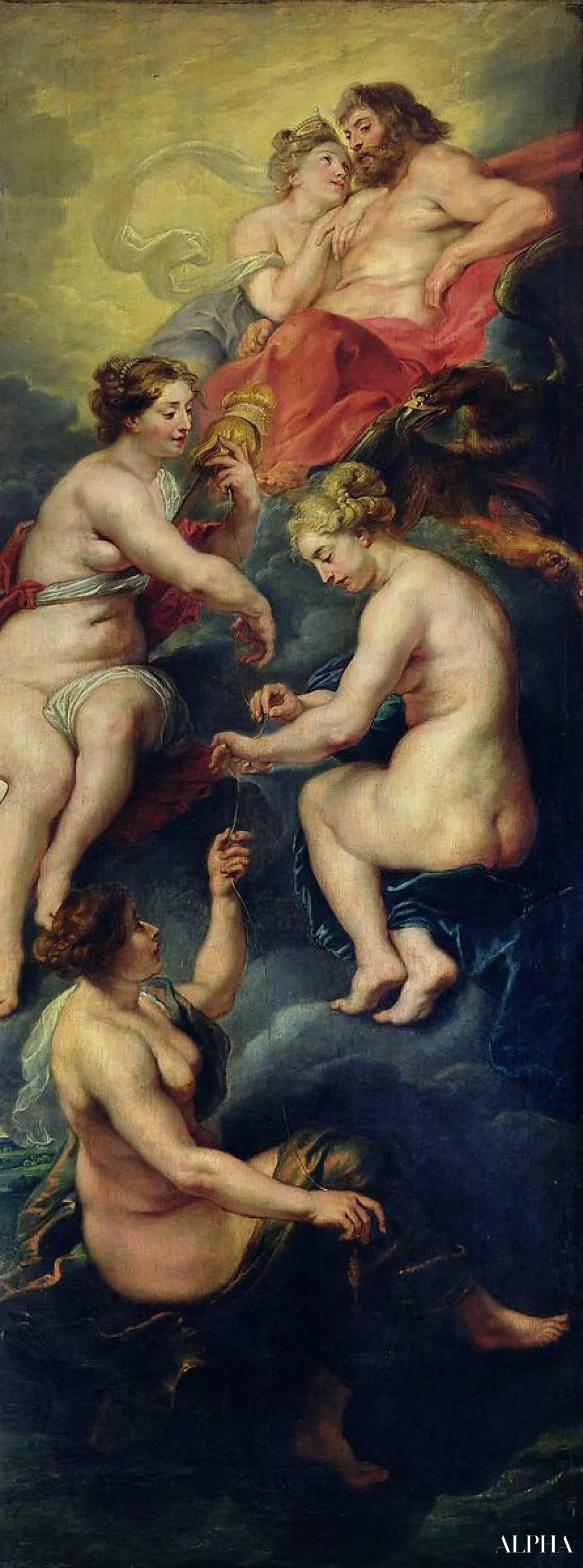 Le Cycle Médicis : Les trois destins qui prédisent l'avenir de Marie de Médicis - Peter Paul Rubens - Reproductions de tableaux et peintures haut de gamme