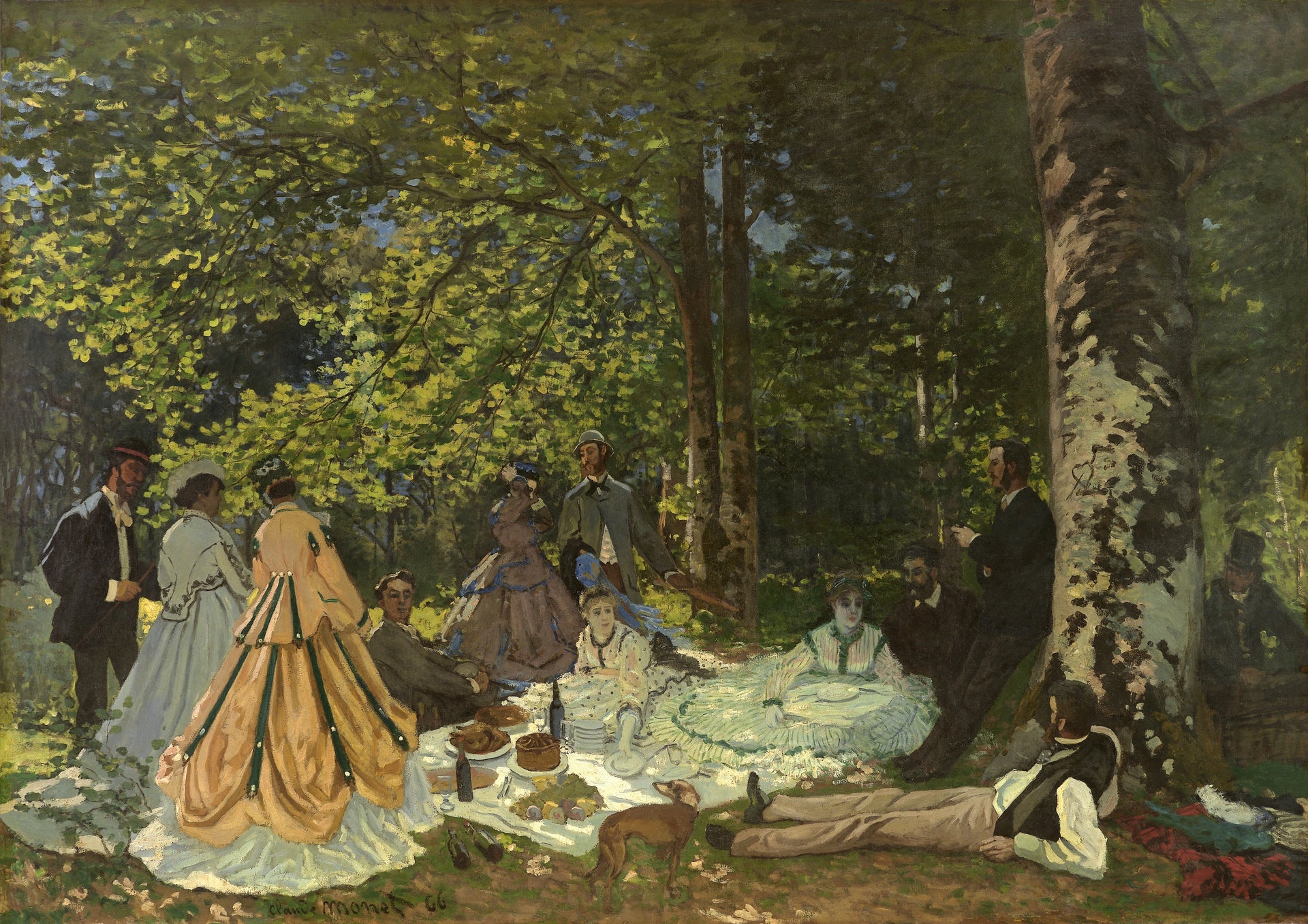 Le Déjeuner sur l’herbe W62 par Claude Monet, 1866, musée Pouchkine