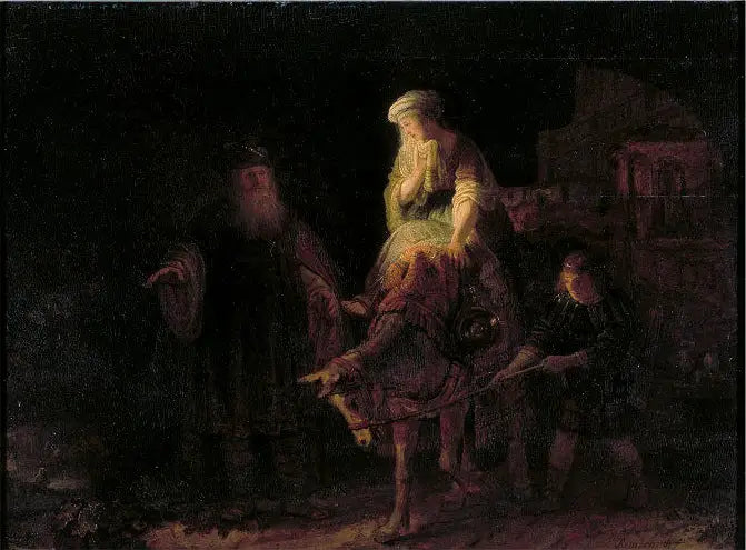 Kvindens afrejse sunamite - Rembrandt