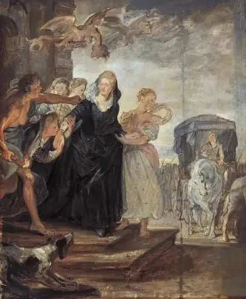 Dronningens afrejse fra Paris - Peter Paul Rubens
