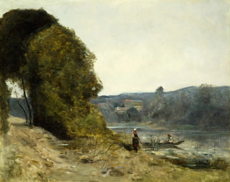 Afgang af bådføreren - Jean-Baptiste Camille Corot
