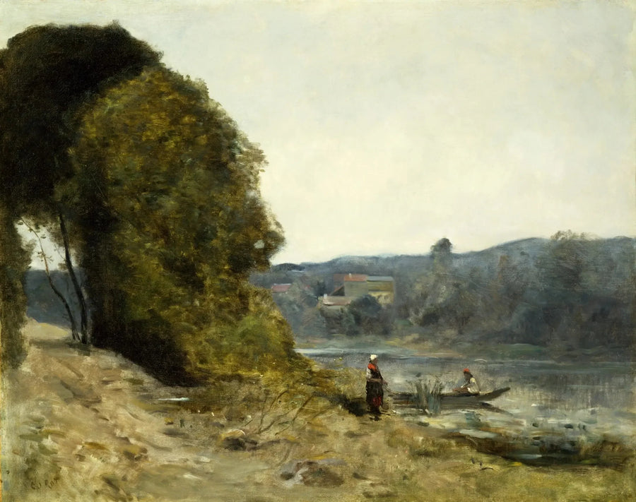 Afgang af bådføreren - Jean-Baptiste Camille Corot