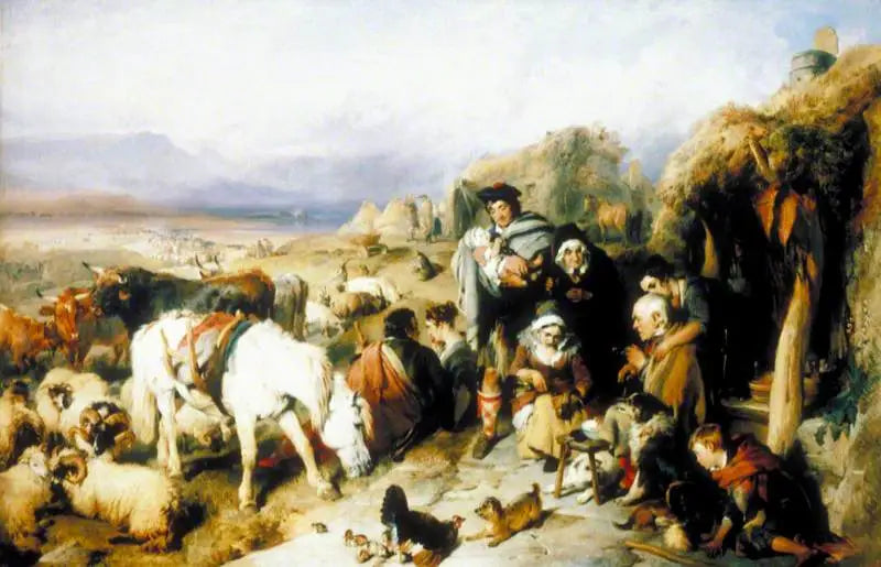 Bøffelens afrejse: en scene i Grampians - Edwin Henry Landseer