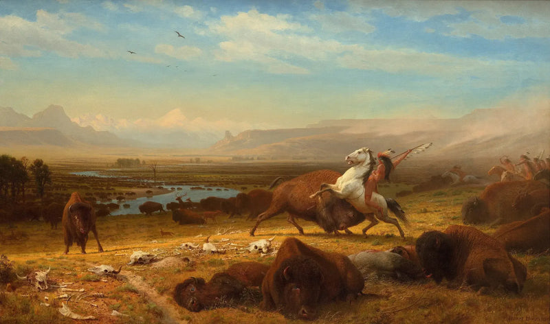 Den sidste bison - Albert Bierstadt