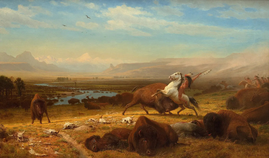 Den sidste bison - Albert Bierstadt