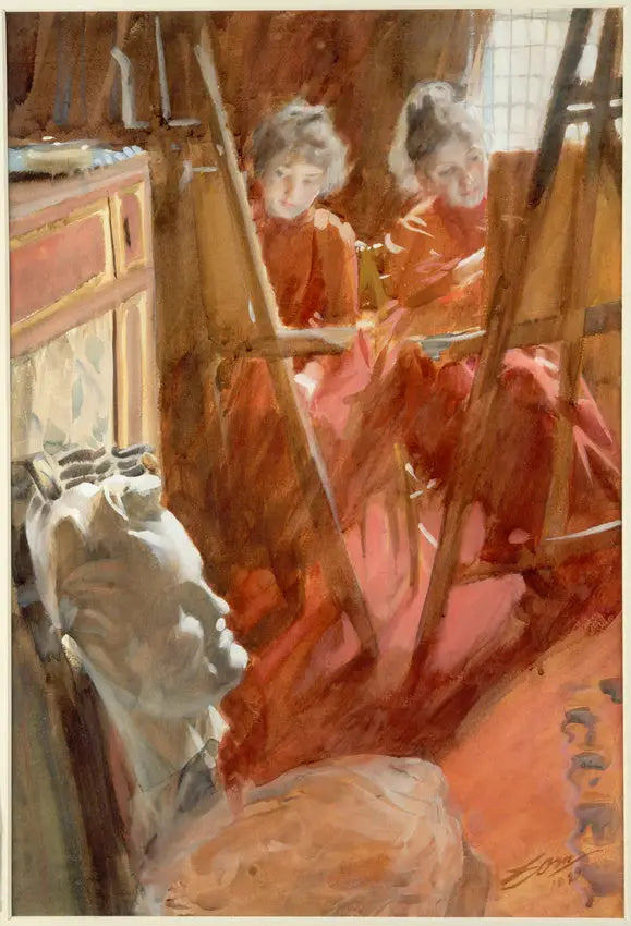 Pige tegning Schwartz - Anders Zorn