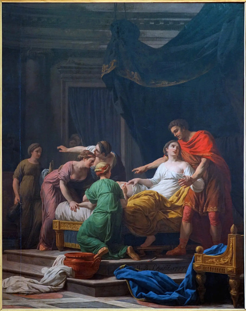 Porcias hengivenhed, Junius Brutus' kone - Nicolas-Bernard Lépicié