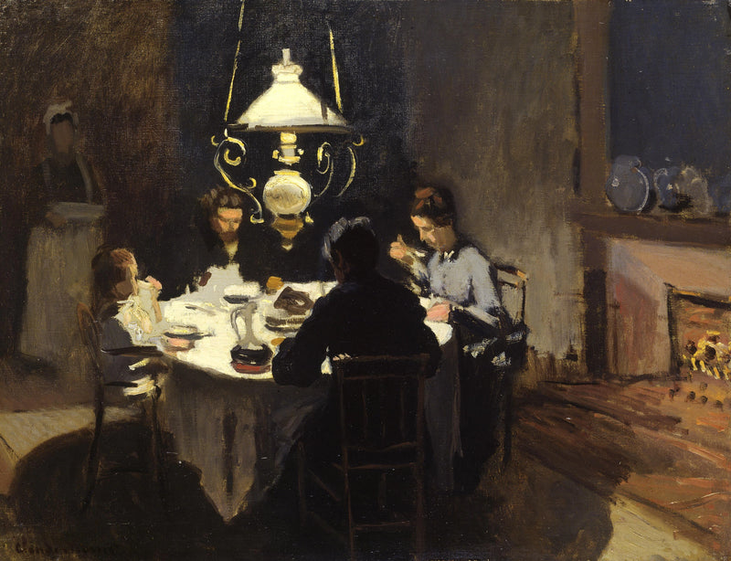 Le Dîner, kendt som La Famille Sisley, W129 - Claude Monet