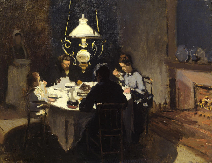 Le Dîner, kendt som La Famille Sisley, W129 - Claude Monet