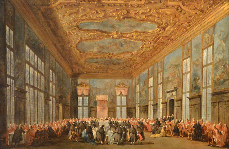 Veneds doge tilbyder frokost til ambassadører - Francesco Guardi