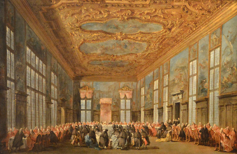 Veneds doge tilbyder frokost til ambassadører - Francesco Guardi
