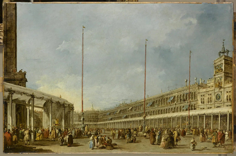 Doge af Venedig følger processionen af Corpus Domini på Markuspladsen - Francesco Guardi