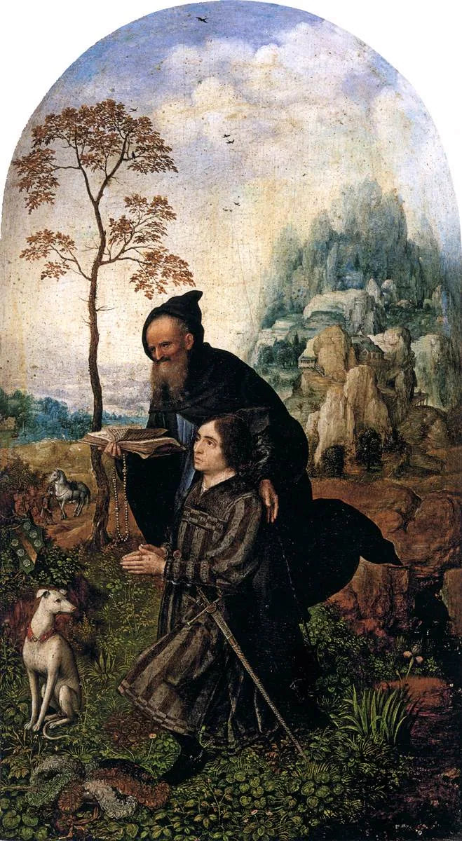 Den beskyttere donator af Saint Antoine. - Jan Gossaert