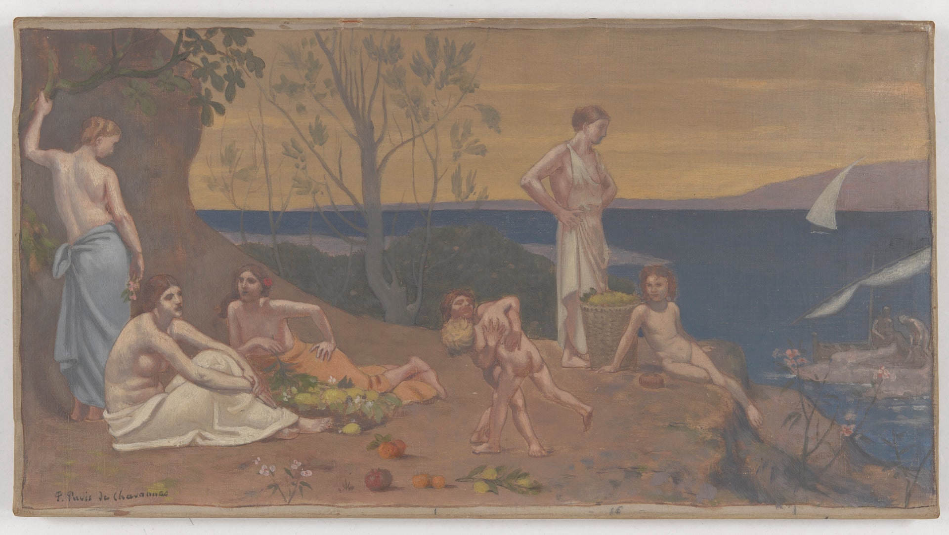 Le doux pays - Pierre Puvis de Chavannes image 1 copie peinte à la main à l’huile