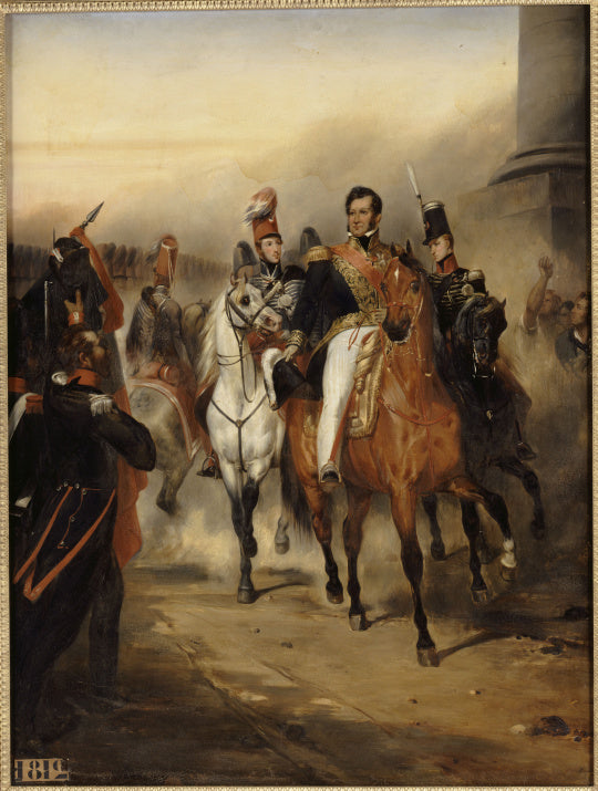Hertugen af Orléans modtager ved Trons port den 1. hussarregiment ledet af hertugen af Chartres, 4. august 1830 - Ary Scheffer