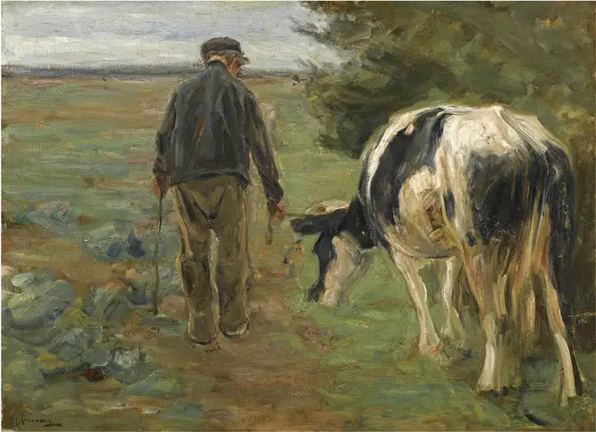 Landmanden og koen - Max Liebermann