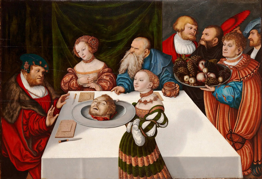 Herodes' Festmåltid - Lucas Cranach den Ældre