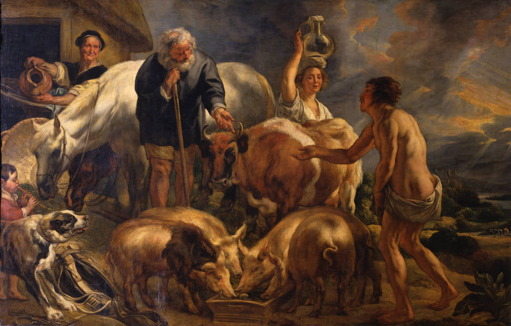 Le fils prodigue - Jacob Jordaens image 1 copie peinte à la main à l’huile
