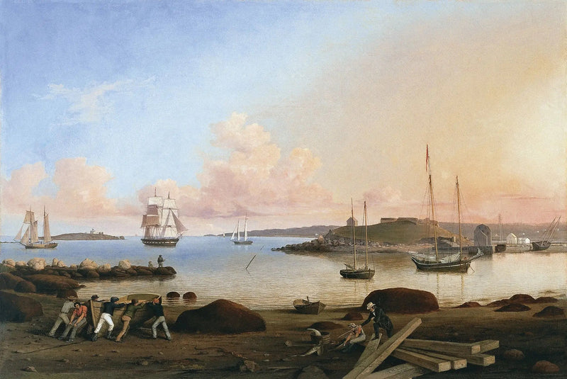 Le Fort og øen Ten Pound, Gloucester, Massachusetts - Fitz Henry Lane