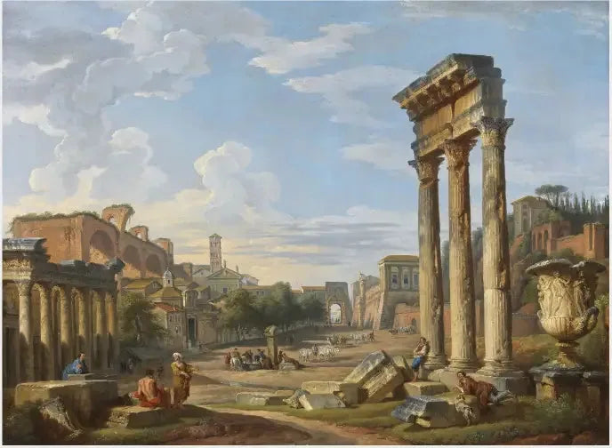 Det romerske forum - Giovanni Paolo Panini