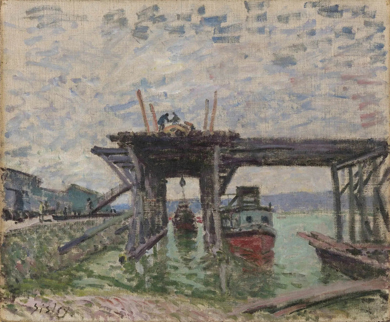 Bådene i garagen - Alfred Sisley