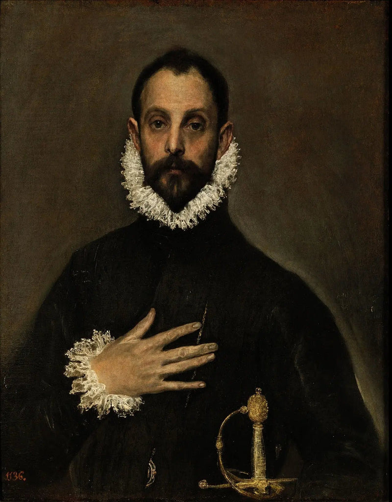 Den gentleman med hånden på brystet - El Greco