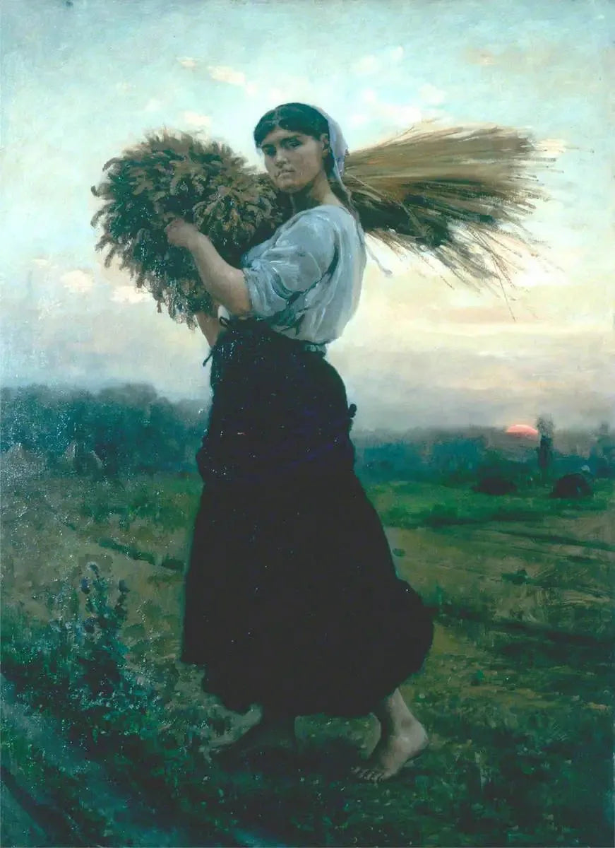 Den opsamler - Jules Breton