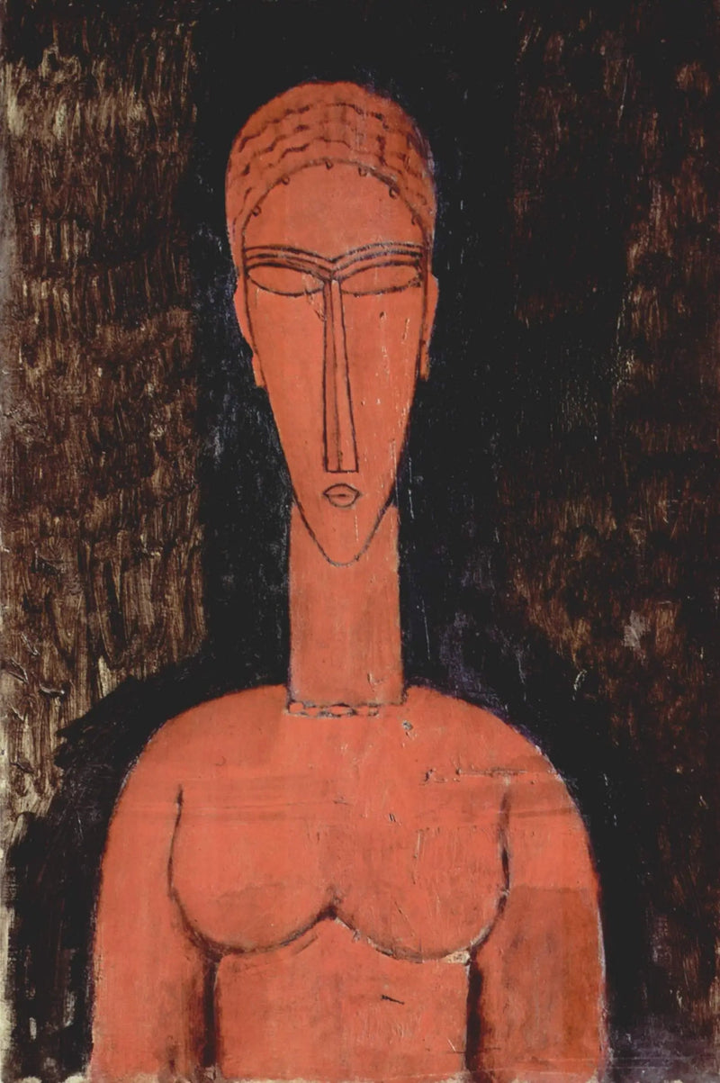 Den store røde buste - Amedeo Modigliani
