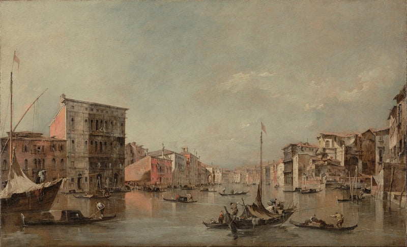 Den Store Kanal i Venedig med Palazzo Bembo - Francesco Guardi