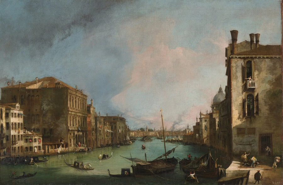 Le Grand Canal med Rialto-broen - Canaletto