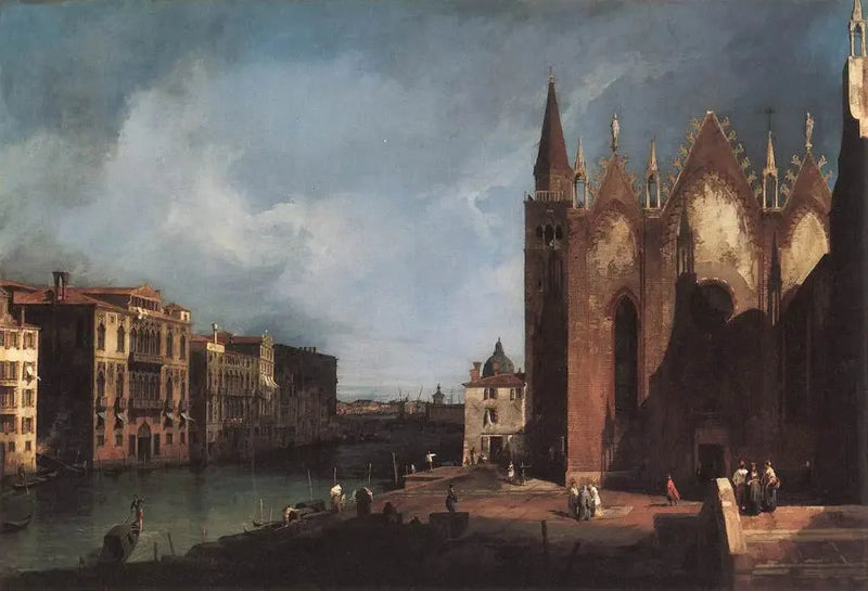 Santa Maria della Carità-kanalen mod San Marco-bassinet - Canaletto