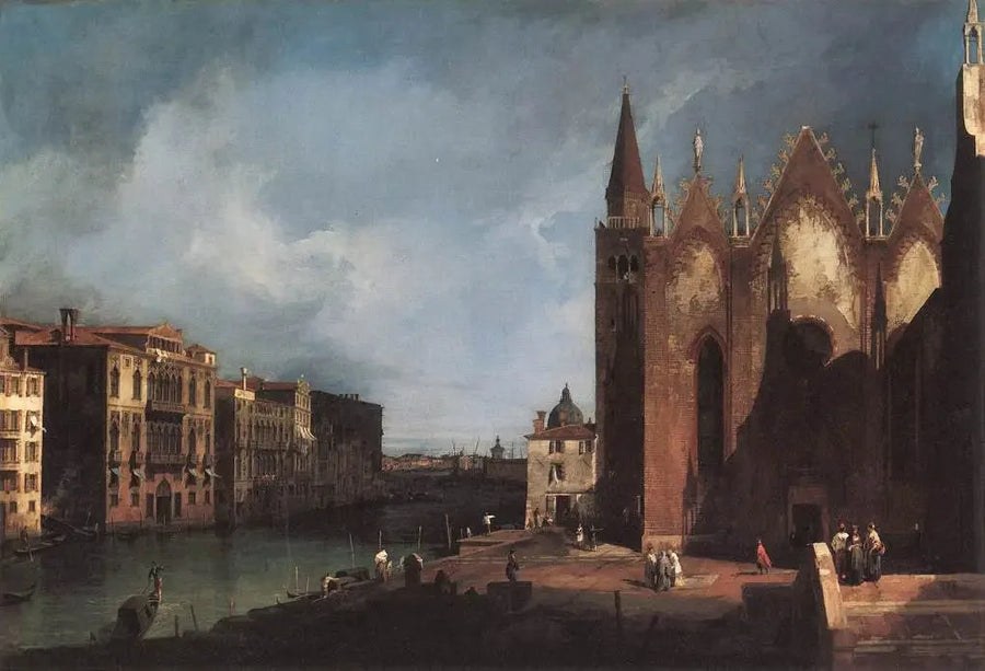 Santa Maria della Carità-kanalen mod San Marco-bassinet - Canaletto
