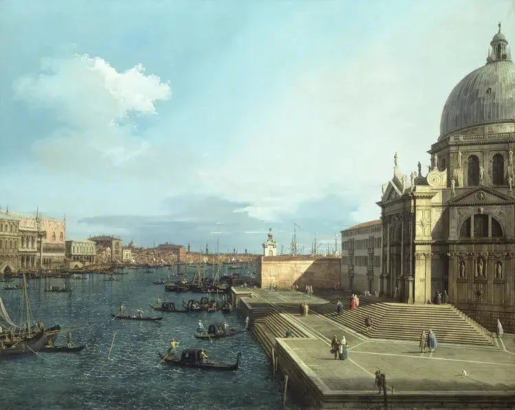Le Grand Canal og Santa Maria della Salute - Canaletto