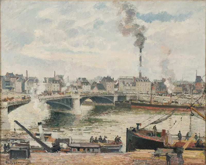 Den Store Bro, Rouen (Den Store Bro, Rouen) - Camille Pissarro