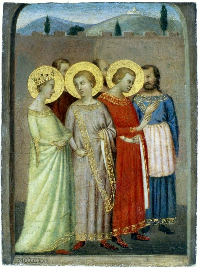 De Hellige Mænds Gruppe. - Bernardo Daddi