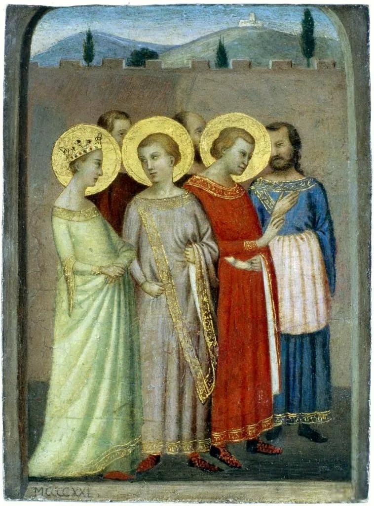 De Hellige Mænds Gruppe. - Bernardo Daddi