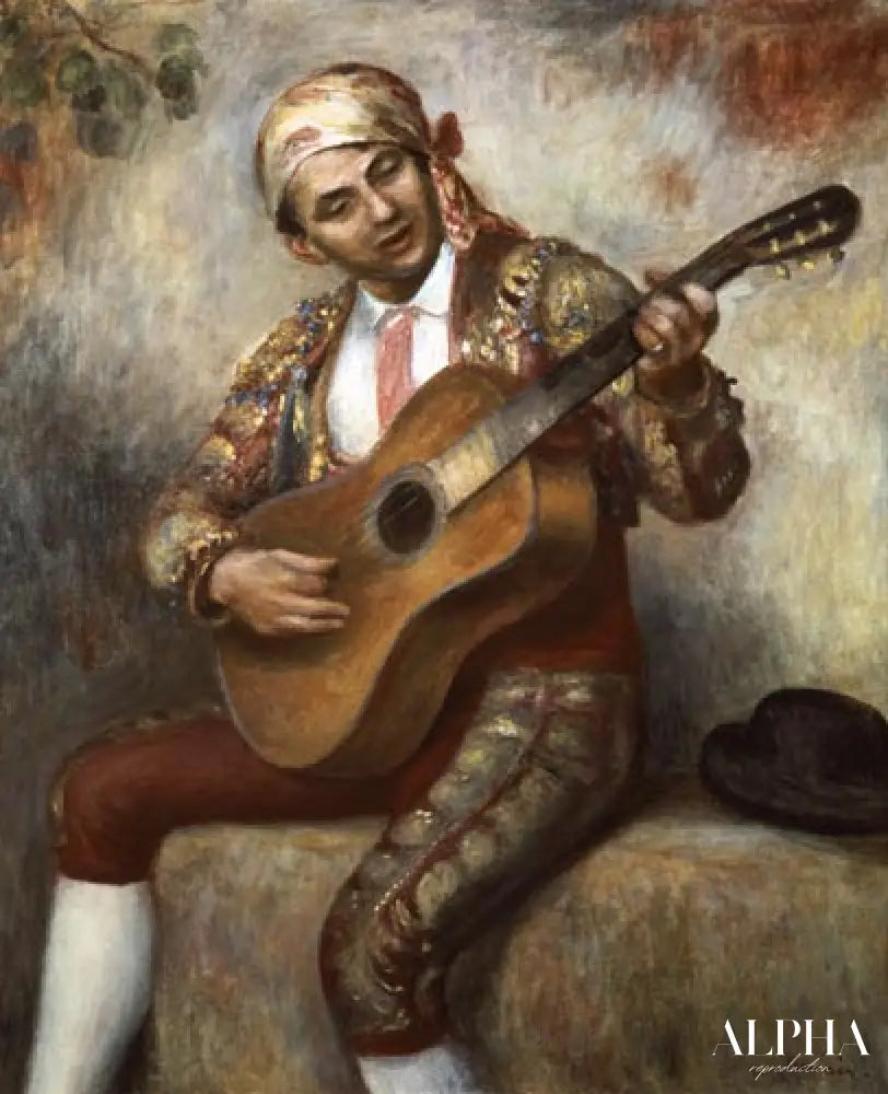 Le guitariste espagnol - Pierre-Auguste Renoir - Reproductions de tableaux et peintures haut de gamme