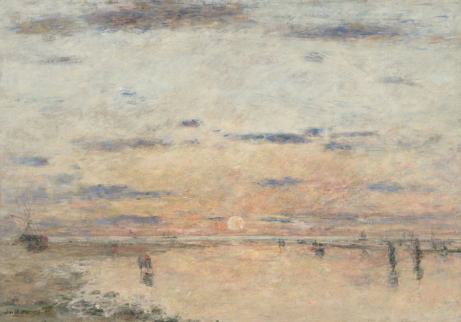 Le Havre: Solnedgang over havet - Eugène Boudin