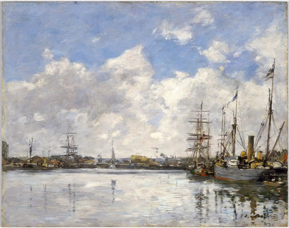 Le Havre, le port - Eugène Boudin image 1 reproduction d’œuvre d’art à l’huile