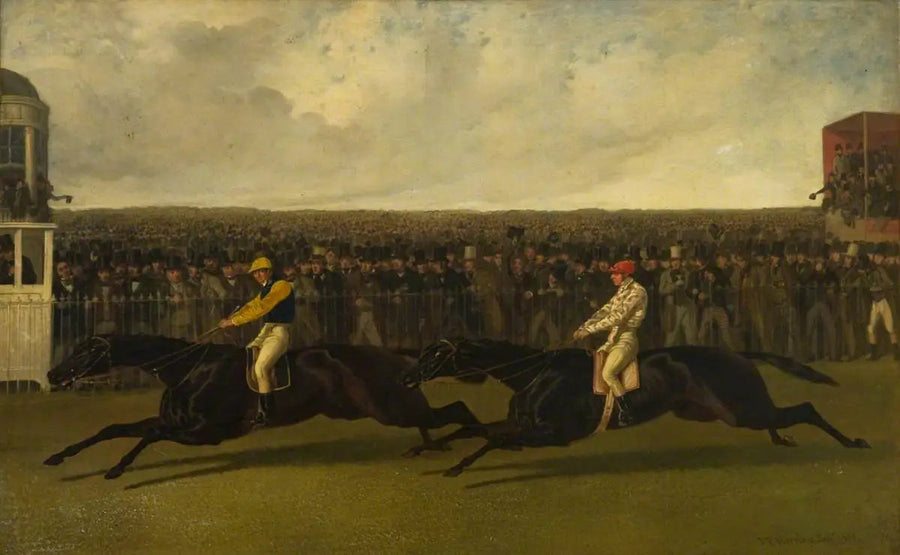 Den flyvende hollænder og Voltigeur i aktion i York den 13. maj 1851 - John Frederick Herring, Sr.