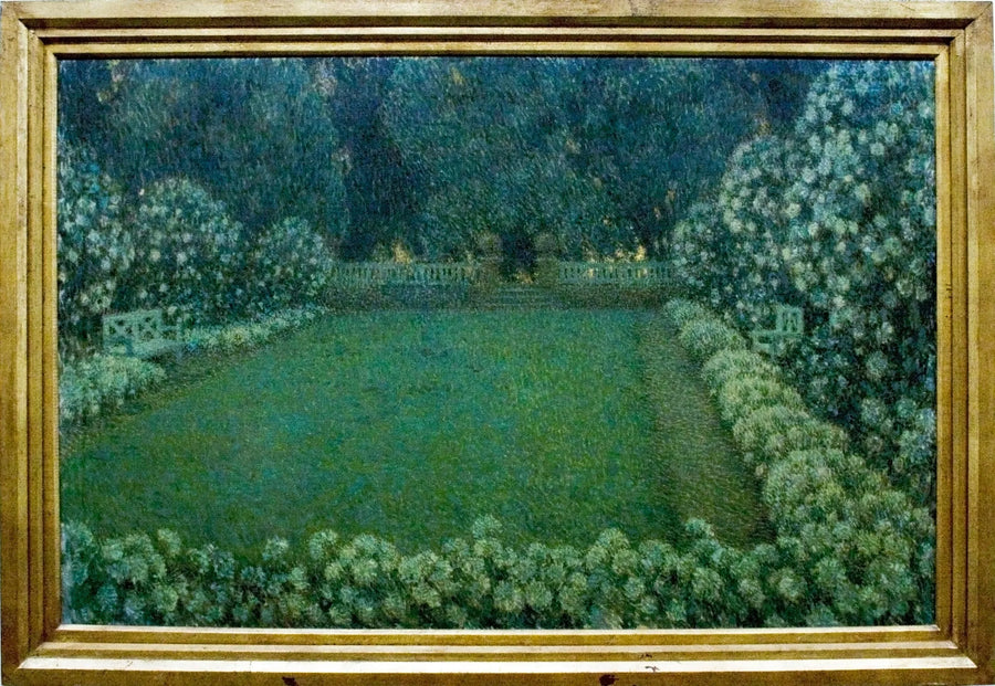 Den hvide have ved skumringen - Henri Le Sidaner