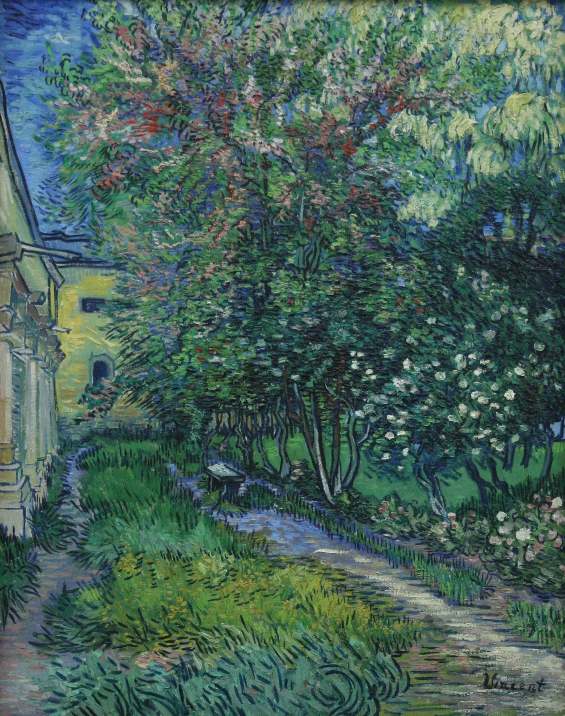Le jardin de l'asile de Saint-Rémy - Vincent van Gogh image 1 reproduction artisanale de tableau