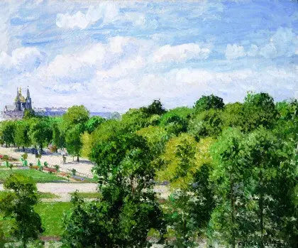 Tuilerihaven, sommer - Camille Pissarro