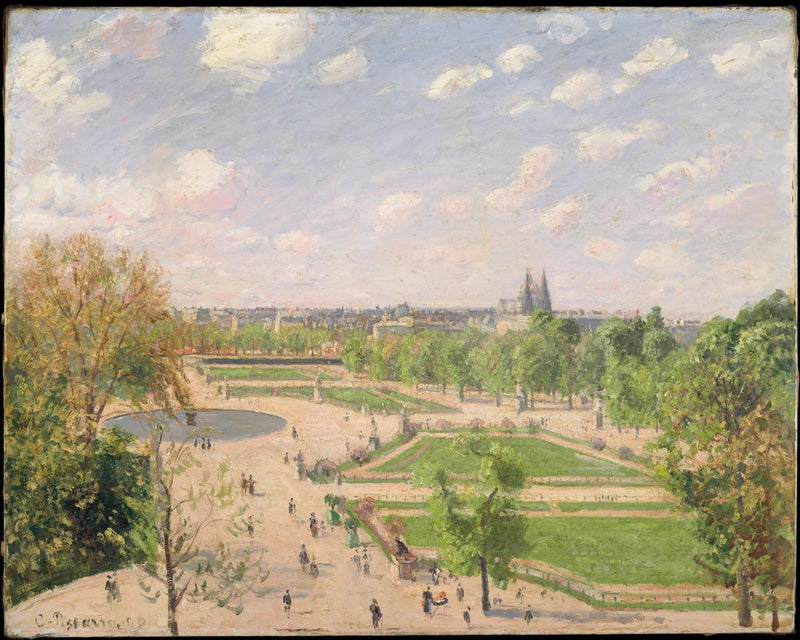 Tuilerihaven en forårs morgen - Camille Pissarro