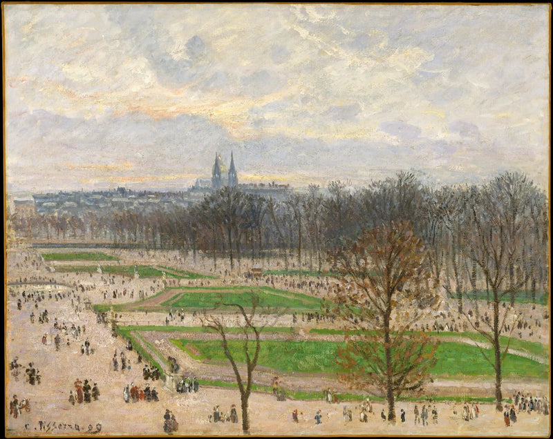 Tuilerihaven en vintereftermiddag - Camille Pissarro