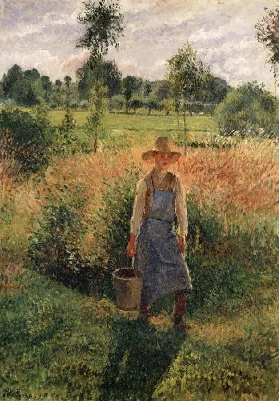 Havearbejderen, Eftermiddagssol, Eragny - Camille Pissarro